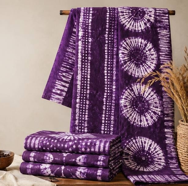 Handcrafted Indigo Adire Fabric