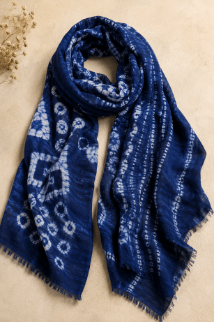 Royal Indigo Adire Scarf